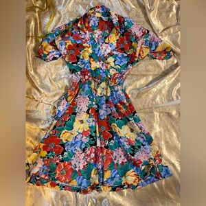women’s Vintage Henry Stuart Floral Multicolor Dress